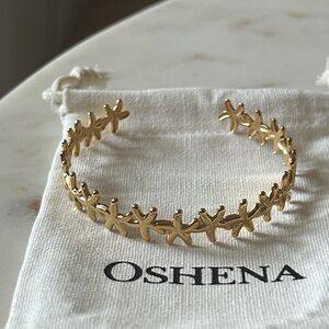 Oshena‎ designer beachwear Gold Starfish cuff Bracelet NEW release